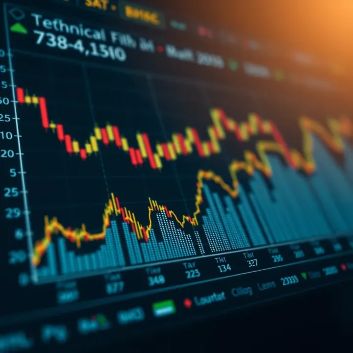 Graph illustrating the comparison of technical and fundamental analysis methods in financial markets