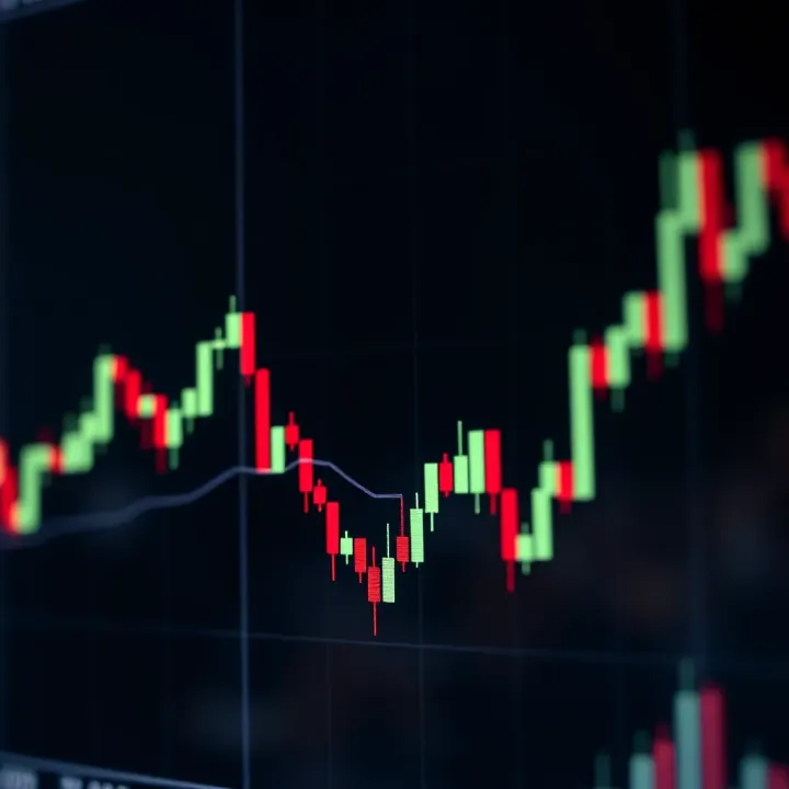Bearish Candlestick Pattern Indicating Market Downtrend Bearish candlestick pattern showing a downward trend in stock price chart