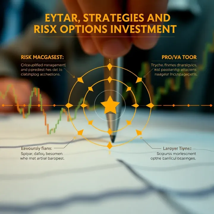 Graphic depicting strategies and risk management tools used in binary options investment