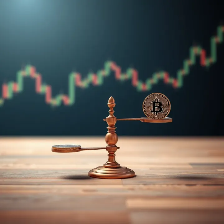 Conceptual illustration of financial risk and reward balance in binary options