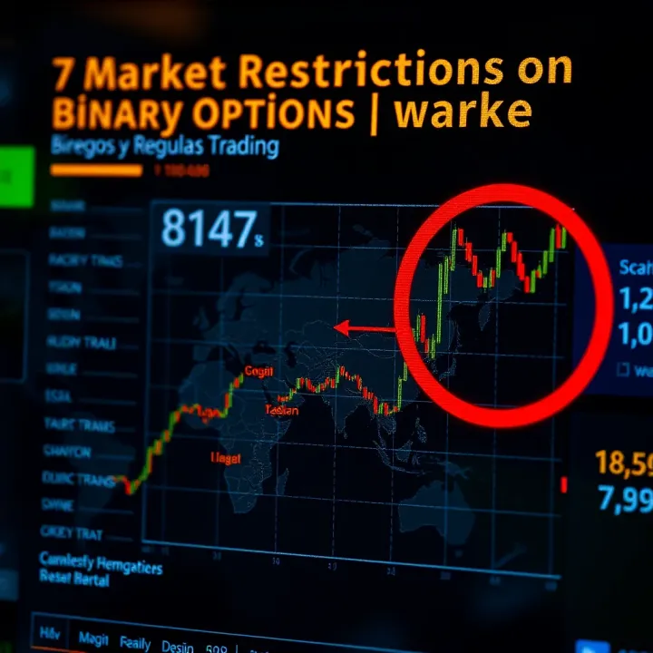 Graph illustrating the restrictions on binary options trading in various markets
