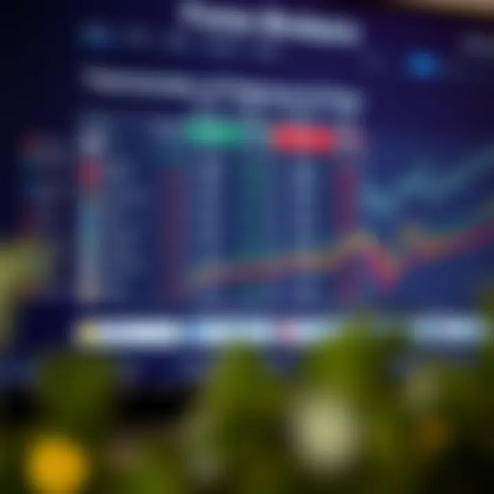 Comparison chart showing different forex brokers with features like regulation, commissions, and platform usability