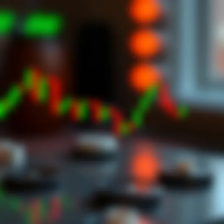 Example of a bullish and bearish candlestick pattern side by side with annotations