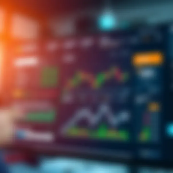 Dashboard interface showing various trading tools and asset categories for investment