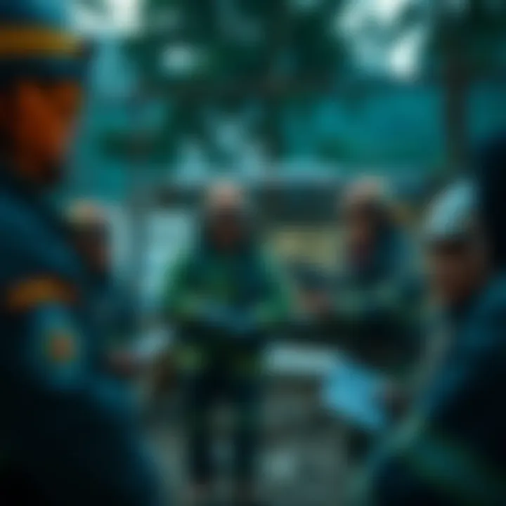 Strengthening Community Resilience Through Cooperation and Training Community members collaborating with emergency responders in a training session to enhance disaster resilience