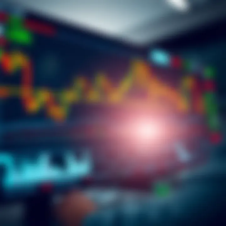 Illustration showing a digital interface with various binary options trading charts and indicators