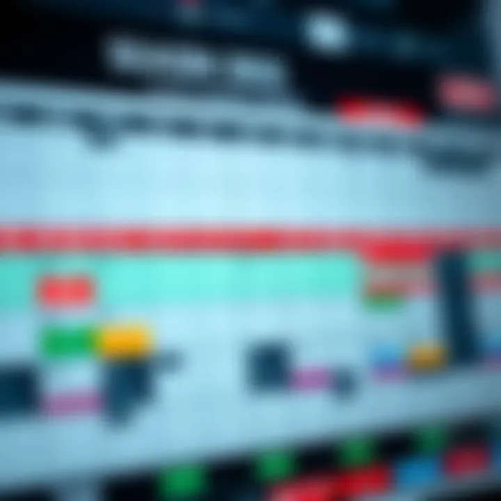 Economic calendar showing key Forex market events and their impact levels