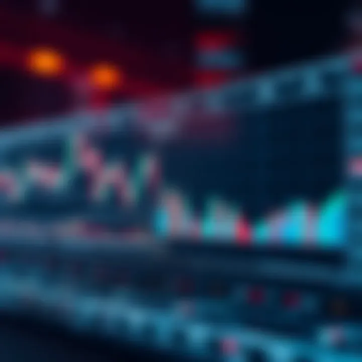 Graph illustrating the concept of copy trading with connected financial charts