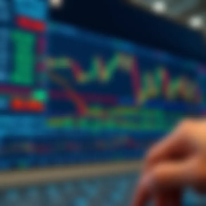 Illustration of financial market graphs and multiple trading charts showing active copy trading connections