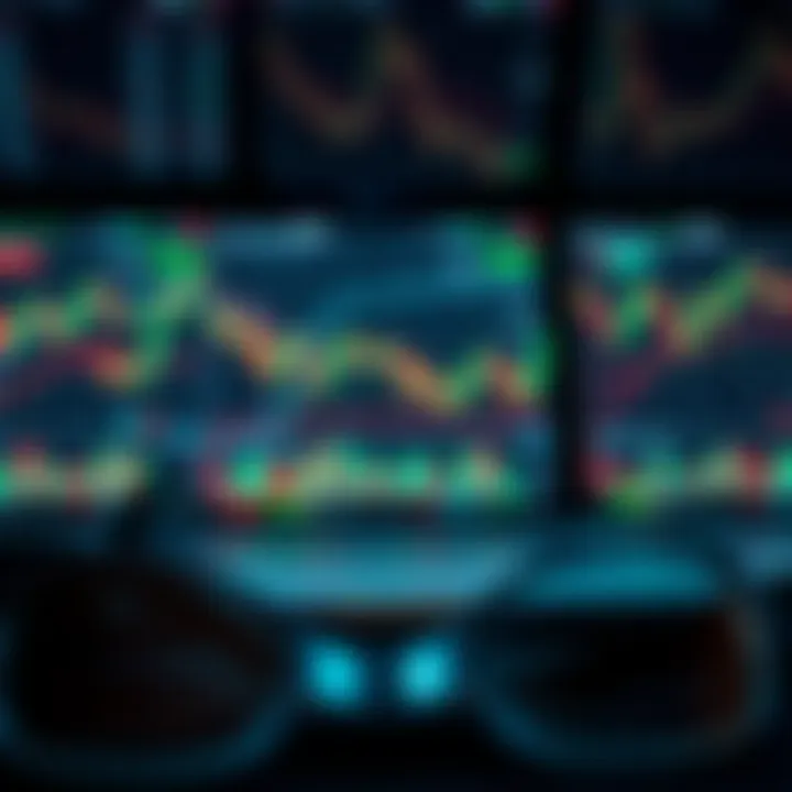 Visual representation of financial market concepts with graphs, indicators, and digital tools