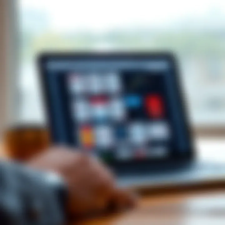 Digital device showing a collection of downloadable Forex trading PDF resources on screen