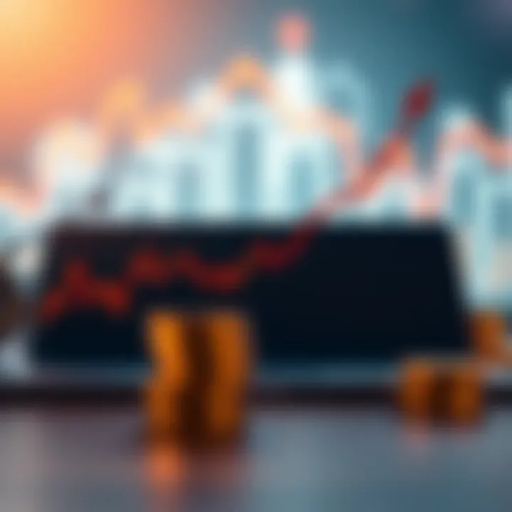 Graph showing financial growth and investment trends in binary options