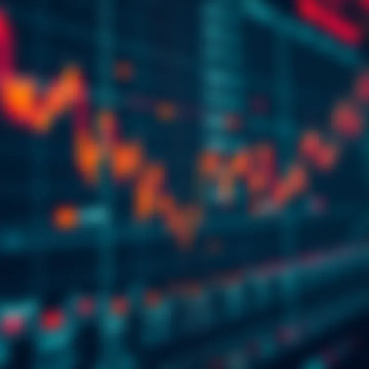 Visual representation of currency exchange rates in the forex market