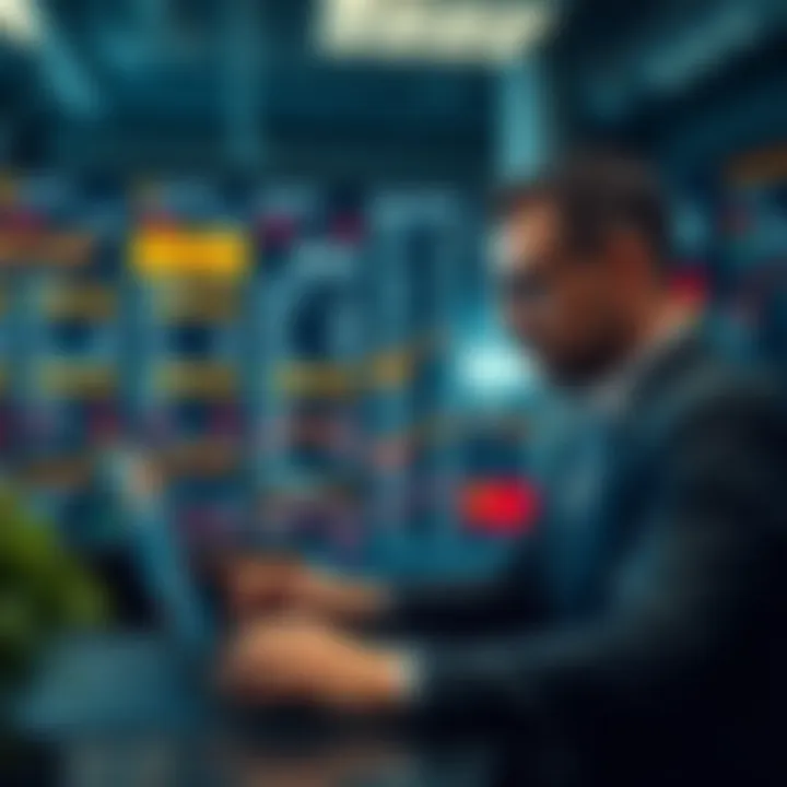 Investor analyzing economic data on a digital calendar to make informed investment decisions