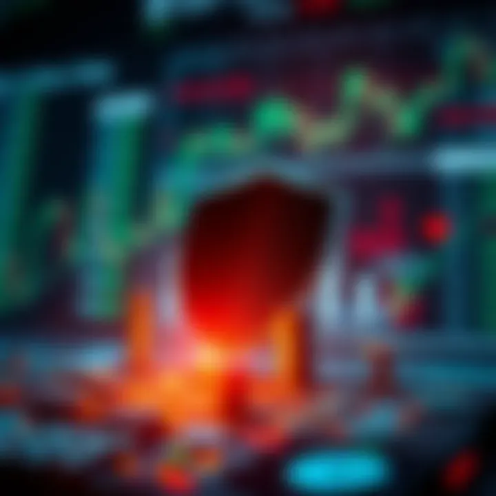 Conceptual illustration of protective shield over financial assets