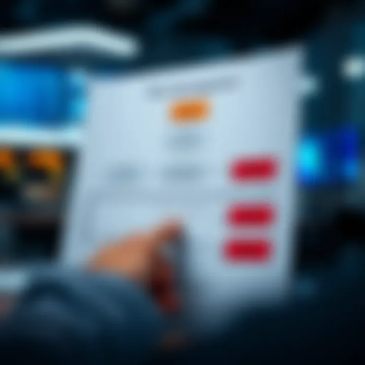 Flowchart showing organized risk management steps within a PDF document for business application