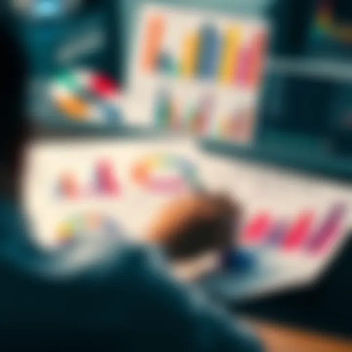 Visual representation of risk management using color-coded charts and diagrams to identify potential hazards