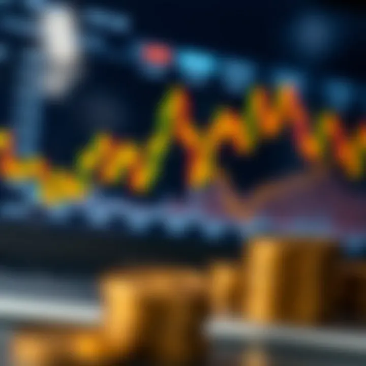 Graph showing currency exchange trends in the Forex market