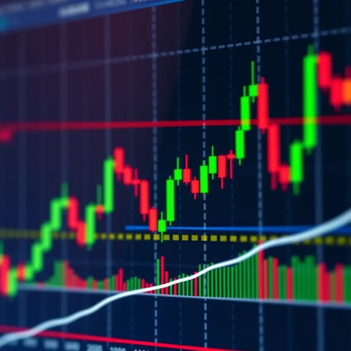 Visual representation of bullish and bearish candlestick formations on a financial trading graph