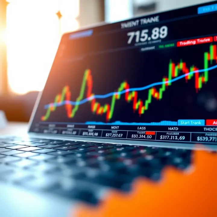 Chart displaying financial market trends and data analysis