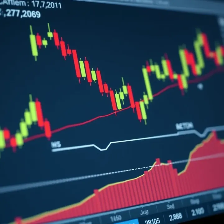 Diagram illustrating a bearish harami pattern with detailed candlestick components on a trading chart