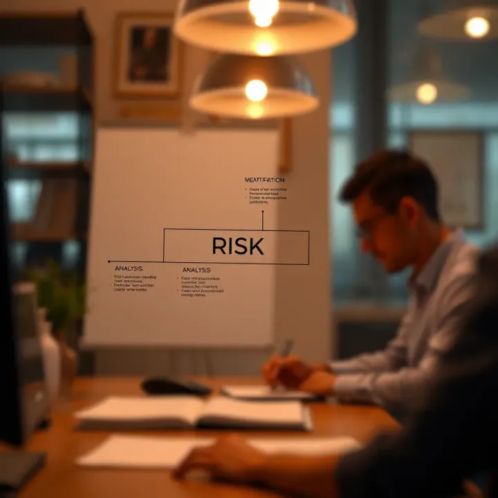 Diagram illustrating risk identification and analysis phases within project management