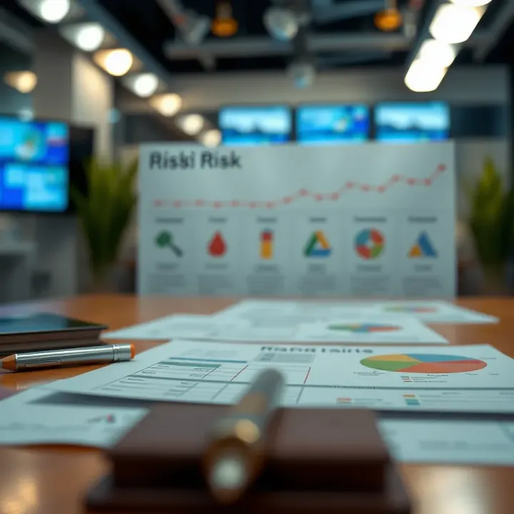 Visual representation of various risk types and evaluation tools used to minimize negative impacts in projects