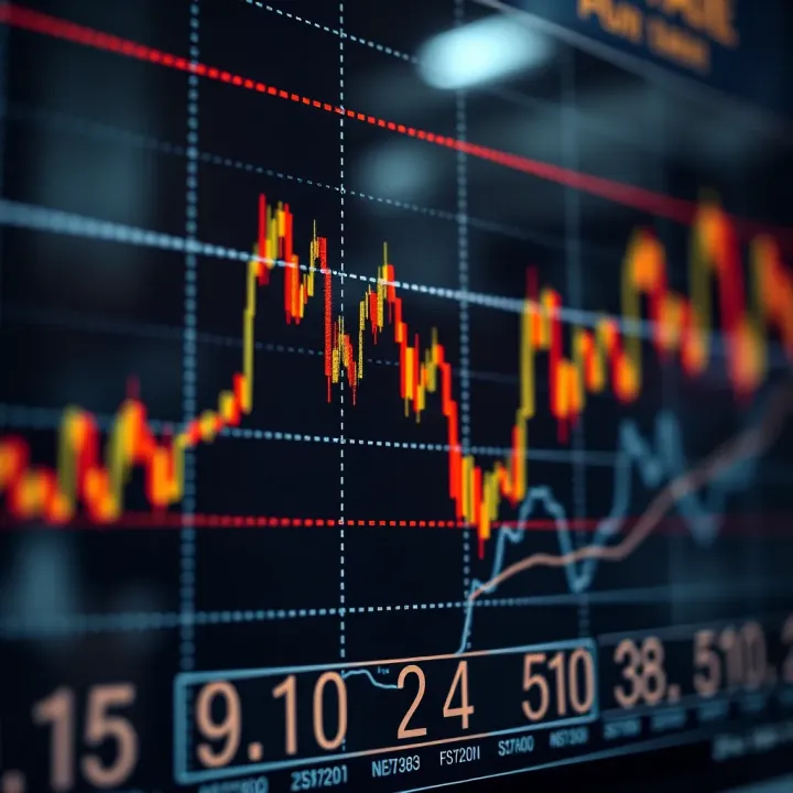 Graph depicting currency price fluctuations influenced by economic announcements
