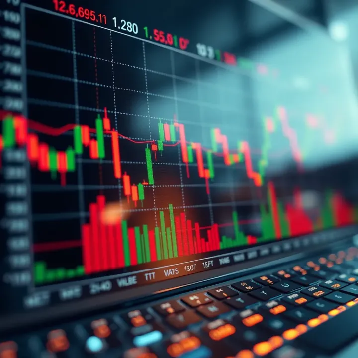 Chart showing technical analysis indicators for binary options trading