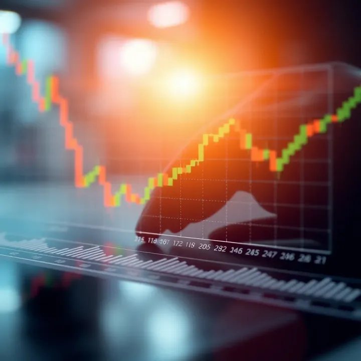 Graph illustrating the trend analysis for binary options trading