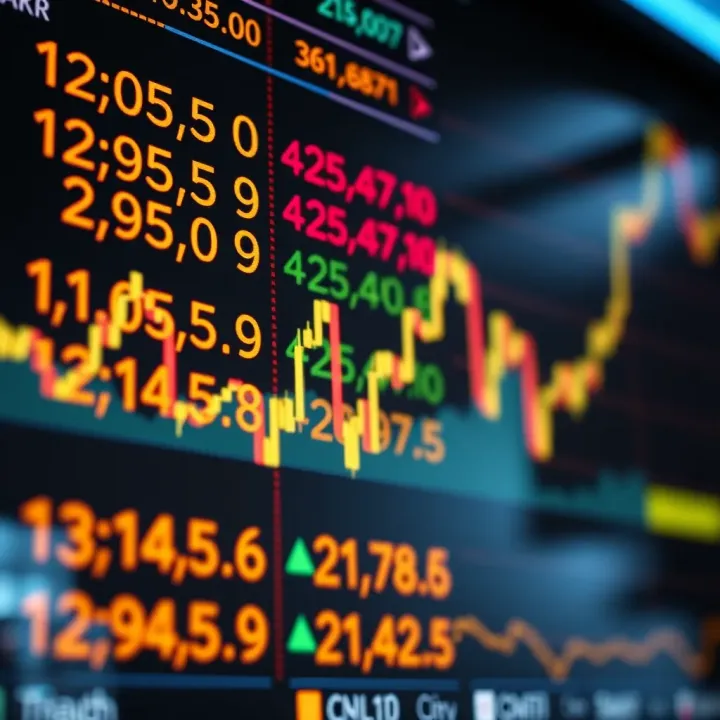 Global currency exchange rates displayed on a digital financial chart