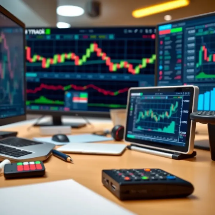 Graphical illustration of trading tools and platforms used by forex traders for successful market analysis