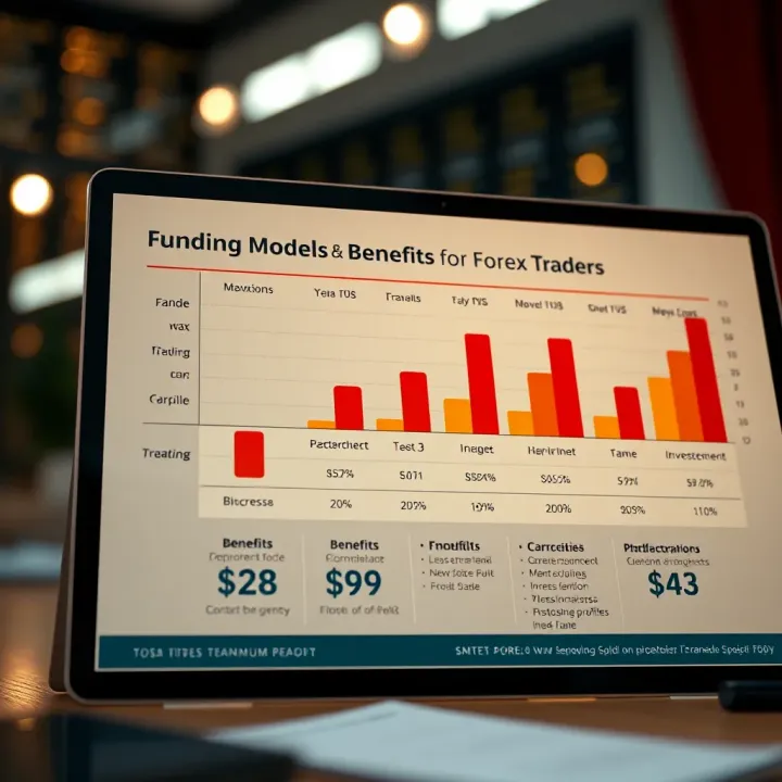 Chart showing different funding models and their benefits for Forex traders based on investment profiles