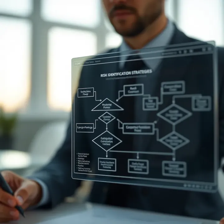 Flowchart illustrating risk identification and mitigation strategies in business environments