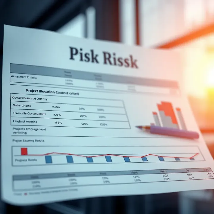 Chart illustrating assessment criteria for project resource allocation and risk analysis