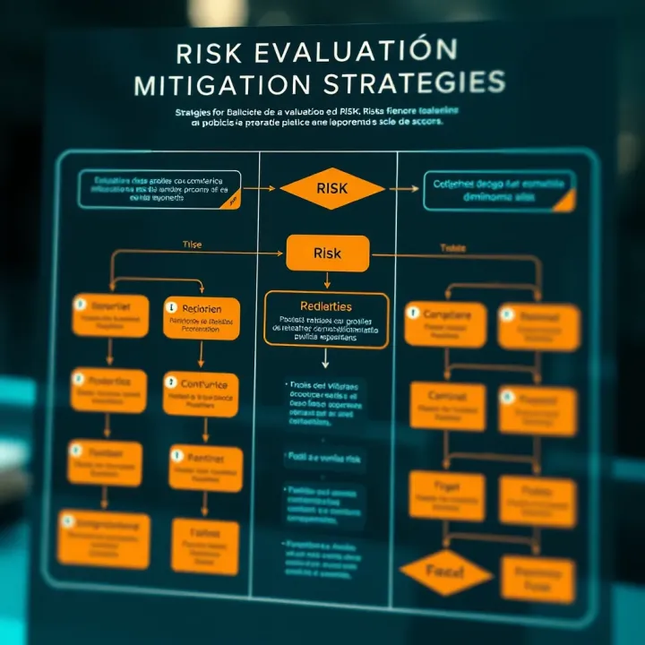 Flowchart showcasing strategies for evaluating and minimizing risks in public and private sectors