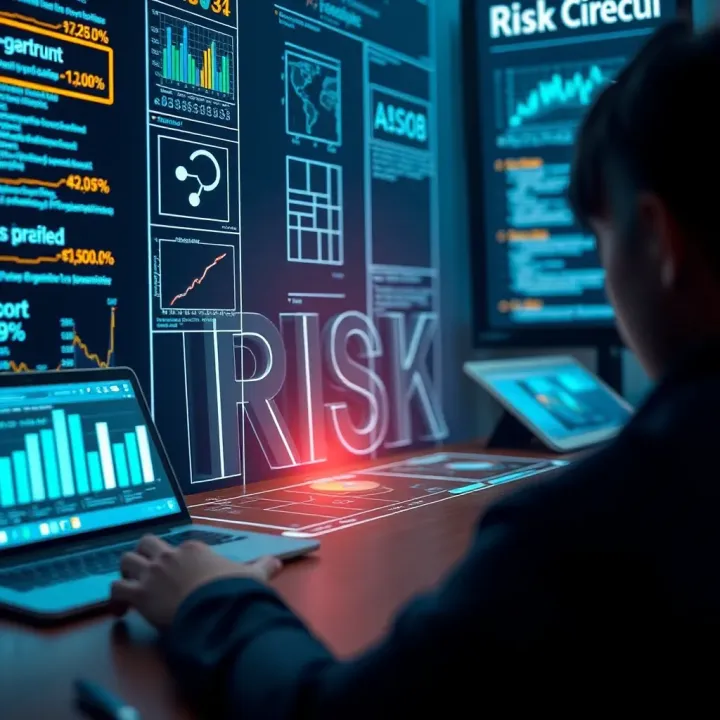 Conceptual representation of risk management protecting organizational resources and ensuring business continuity