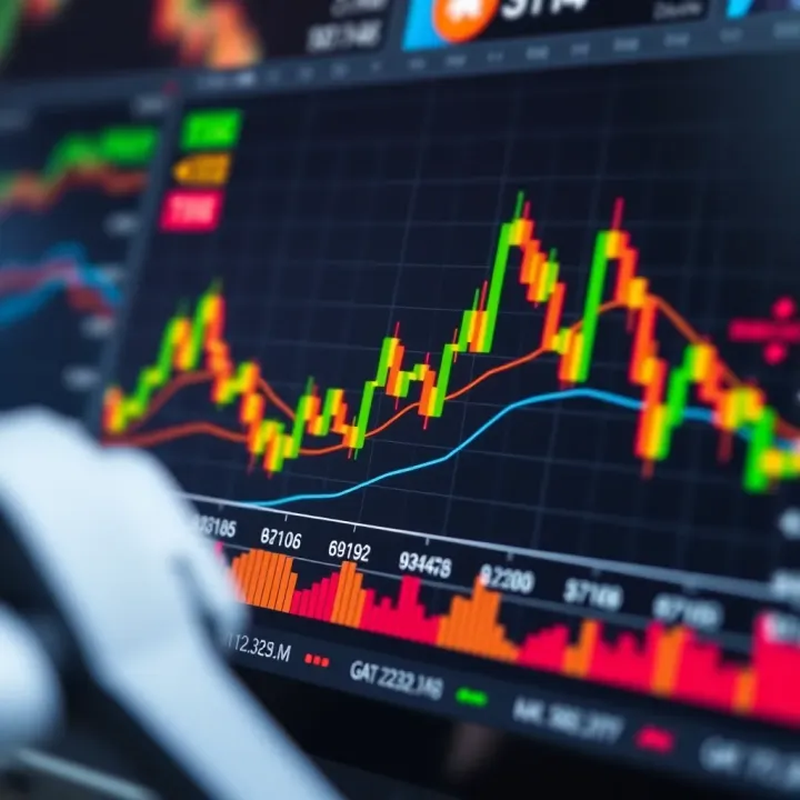 Chart displaying key indicators used in swing trading strategy
