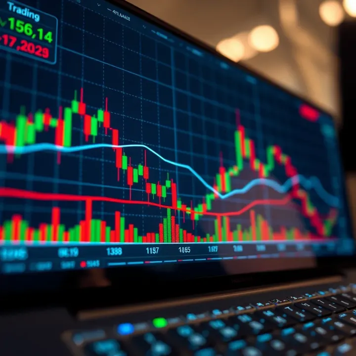 Financial chart featuring technical indicators such as moving averages and RSI for investment decisions