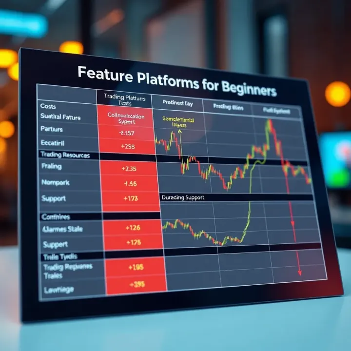 Comparison chart highlighting features like costs, educational resources, and customer support
