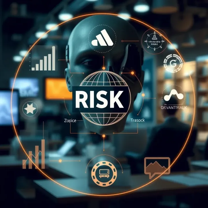 Visual representation of various types of risks affecting organizations such as financial, operational, and strategic risks