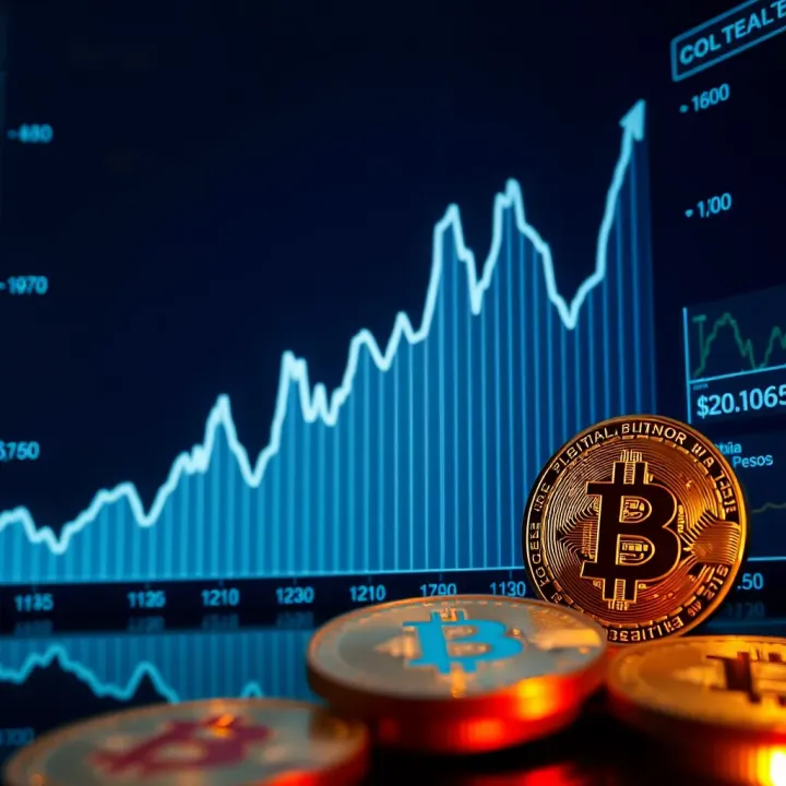 Bitcoin Price Trend Compared to Colombian Peso Graph showing the fluctuation of Bitcoin price against Colombian peso over time